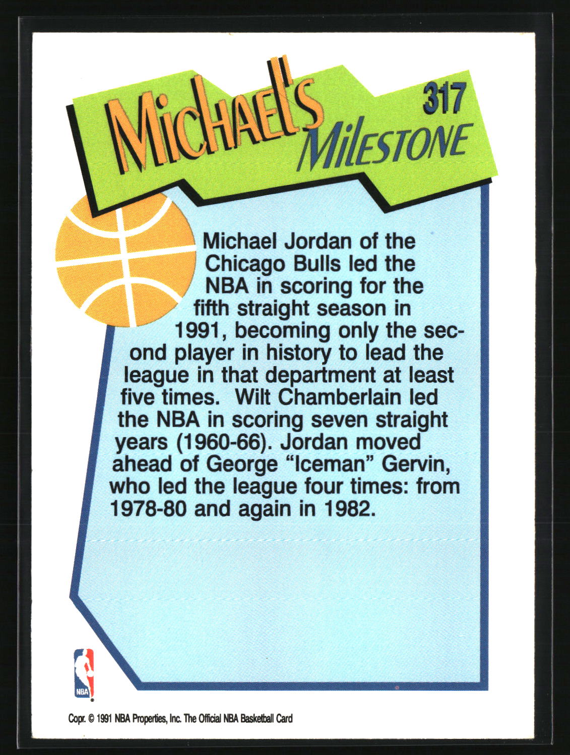 Michael Jordan 1991-92 Hoops #317
