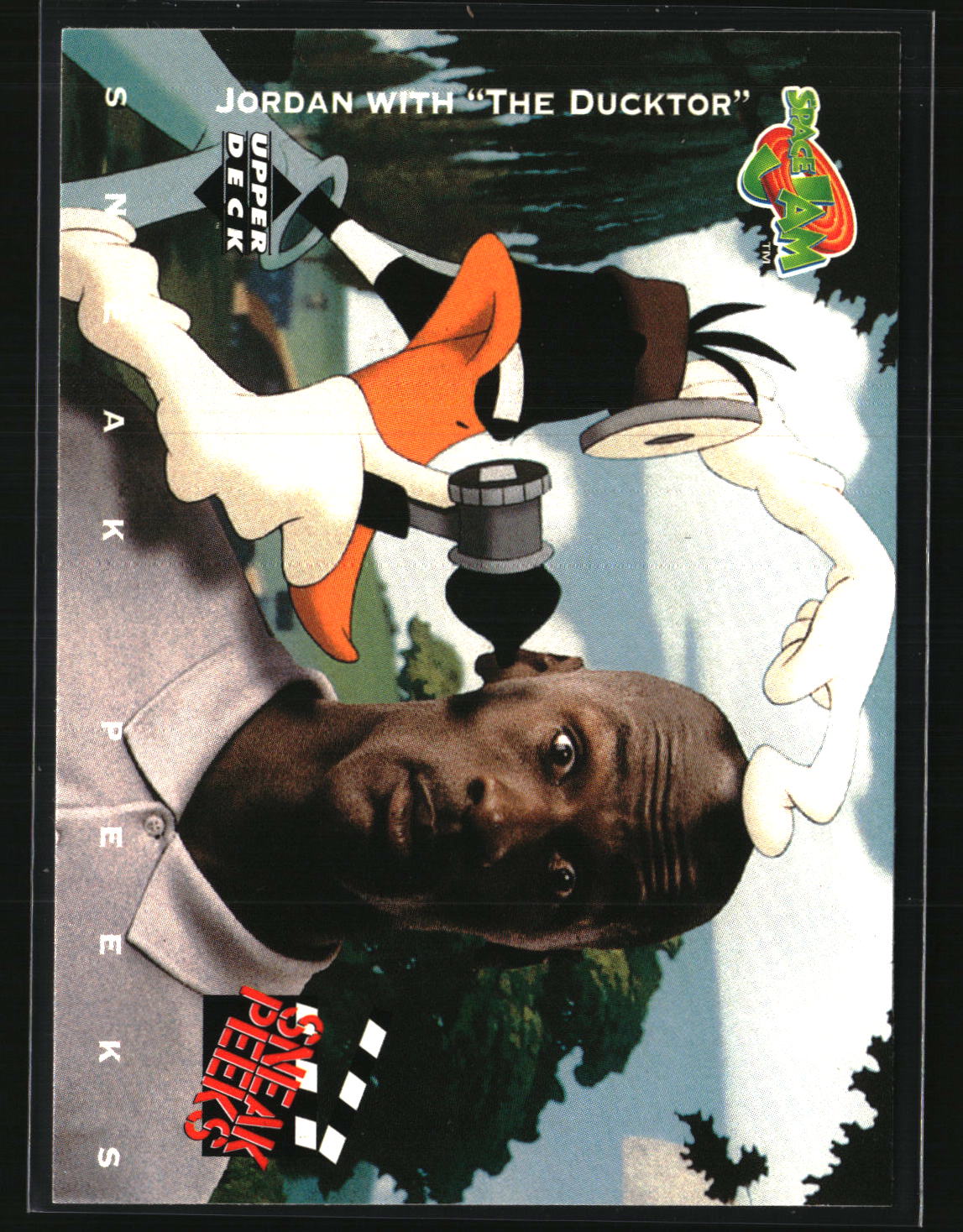 Jordan with "The Ducktor" 1996 Upper Deck Space Jam #51