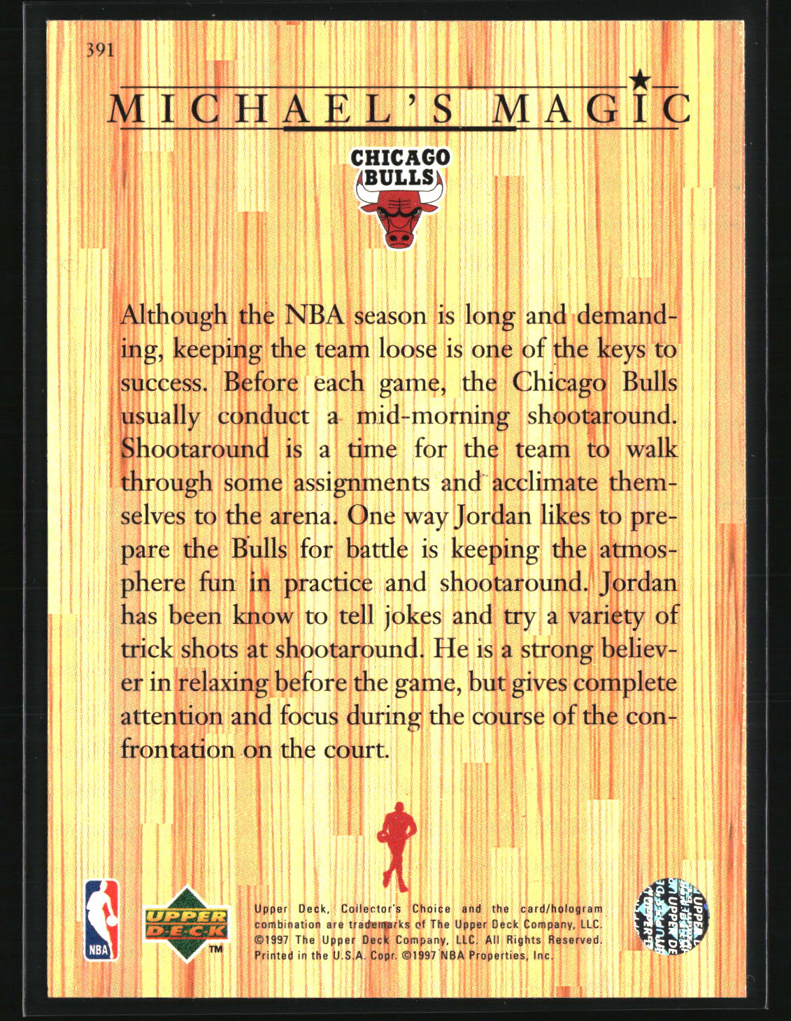 Michael Jordan 1997-98 Collector's Choice #391