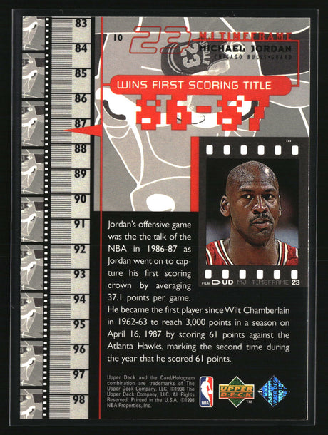 Michael Jordan 1998 Upper Deck Michael Jordan Living Legend #10