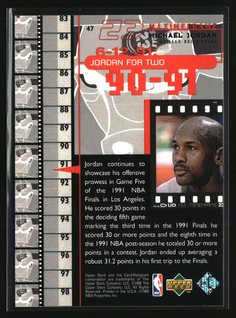Michael Jordan 1998 Upper Deck Michael Jordan Living Legend #47