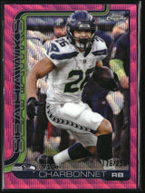 Zach Charbonnet 2025 Topps Chrome Pink Wave Refractor #279 #/250