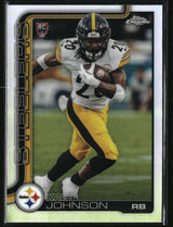 Kaleb Johnson 2025 Topps Chrome Refractor #323
