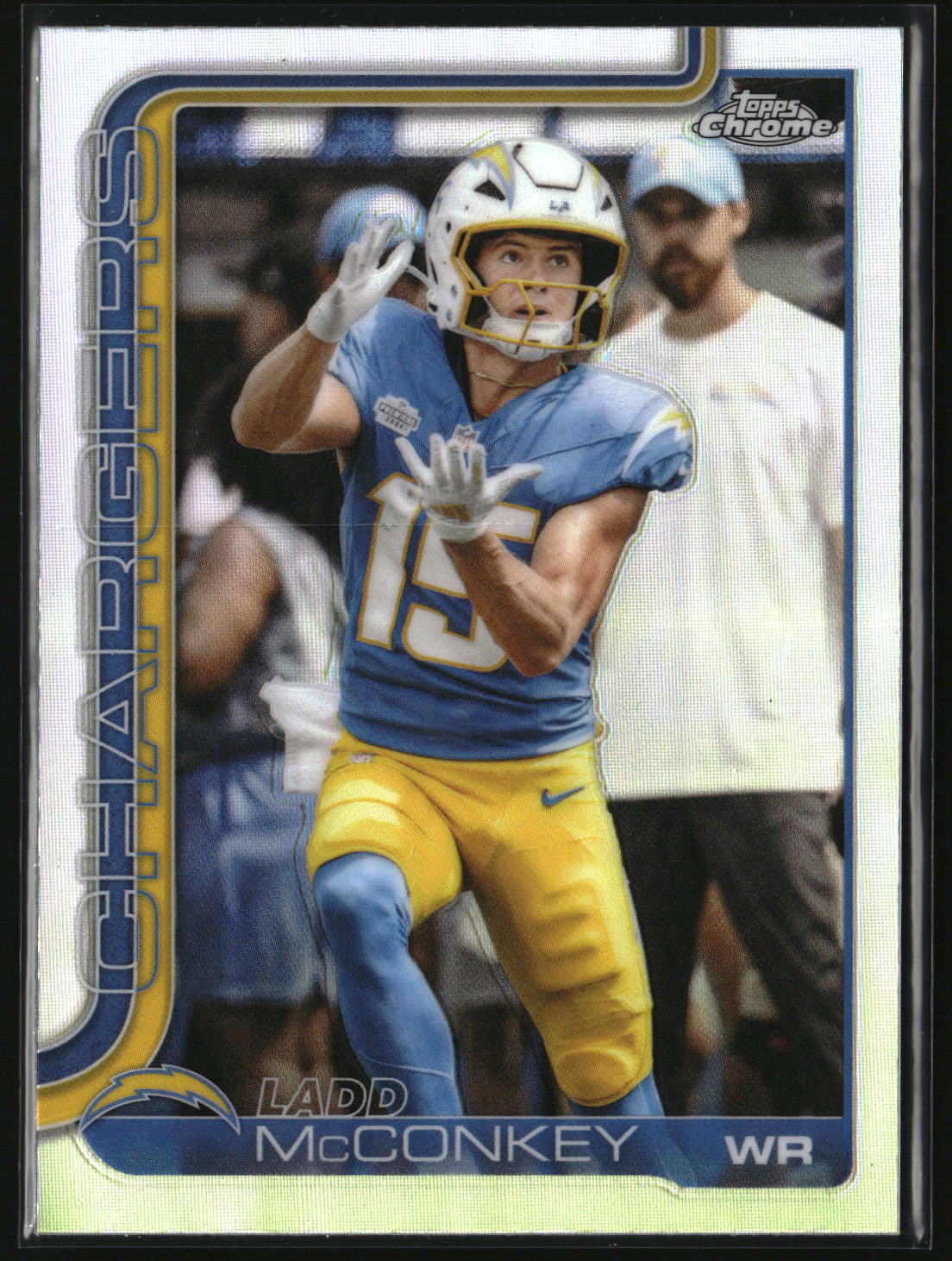 Ladd McConkey 2025 Topps Chrome Refractor #156