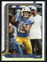 Ladd McConkey 2025 Topps Chrome Refractor #156