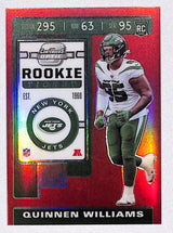 Quinnen Williams 2019 Panini Contenders Optic Red #91 #/199