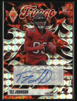 Tez Johnson 2025 Panini Phoenix Fuego Signatures Pyramids Prizm #FUS-TEZ #/99