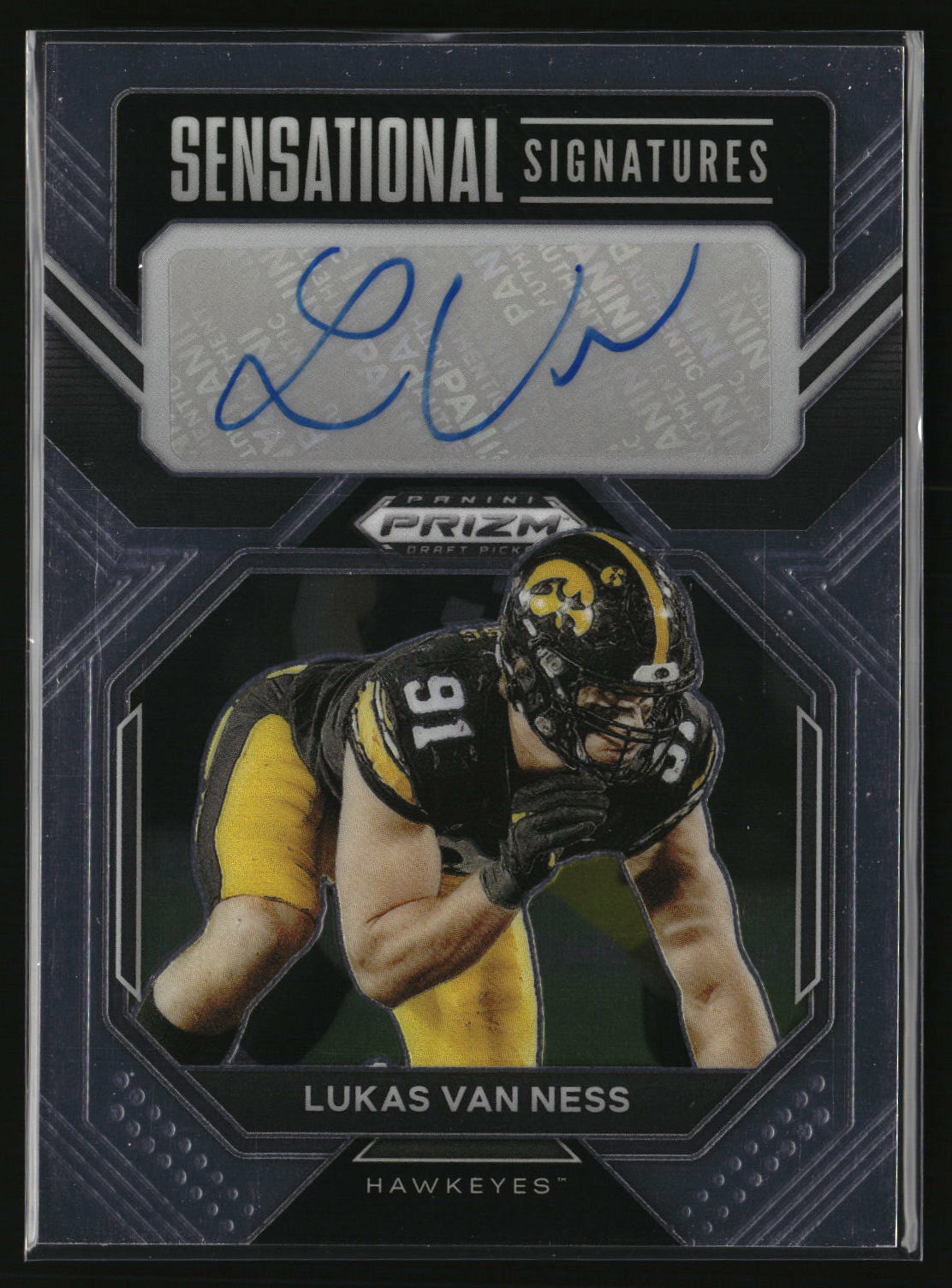 Lukas Van Ness 2023 Panini Prizm Draft Picks Sensational Signatures #SS-LVN