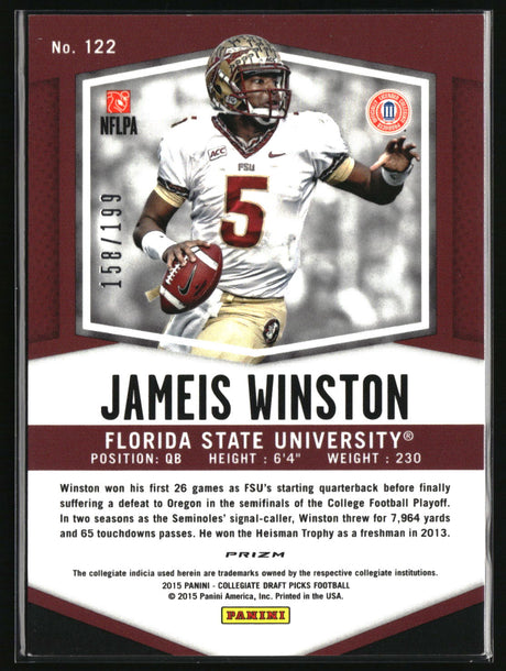 Jameis Winston 2015 Panini Prizm Collegiate Draft Picks Prizms Camo #122 #/199
