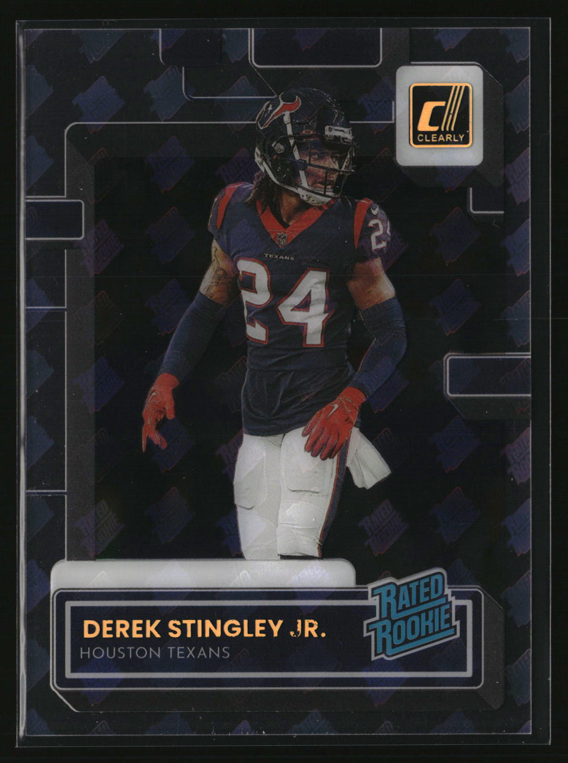 Derek Stingley Jr. 2022 Clearly Donruss Rated Rookie Holo RR Logo #94