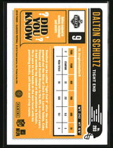 Dalton Schultz 2018 Panini Classics Timeless Tributes Orange #293 #/25