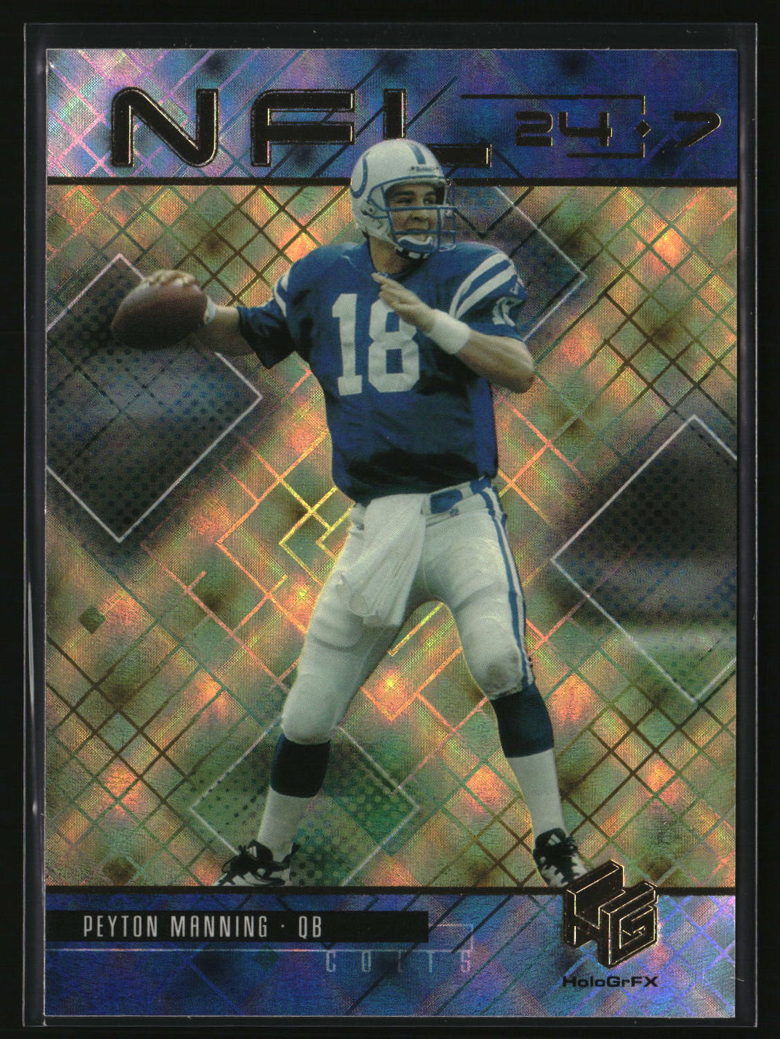 Peyton Manning 1999 Upper Deck HoloGrFX NFL 24/7 Gold #N4