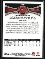 Lavonte David 2012 Topps Chrome Blue Refractors #198 #/199