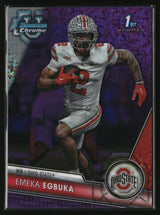 Emeka Egbuka 2023 Bowman U Chrome Purple Mini-Diamond Refractor #115 #/399