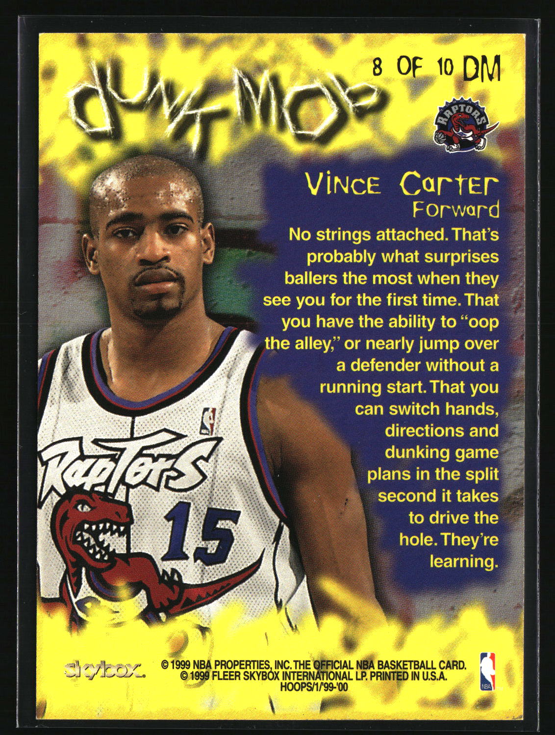 Vince Carter 1999-00 Hoops Dunk Mob #8DM