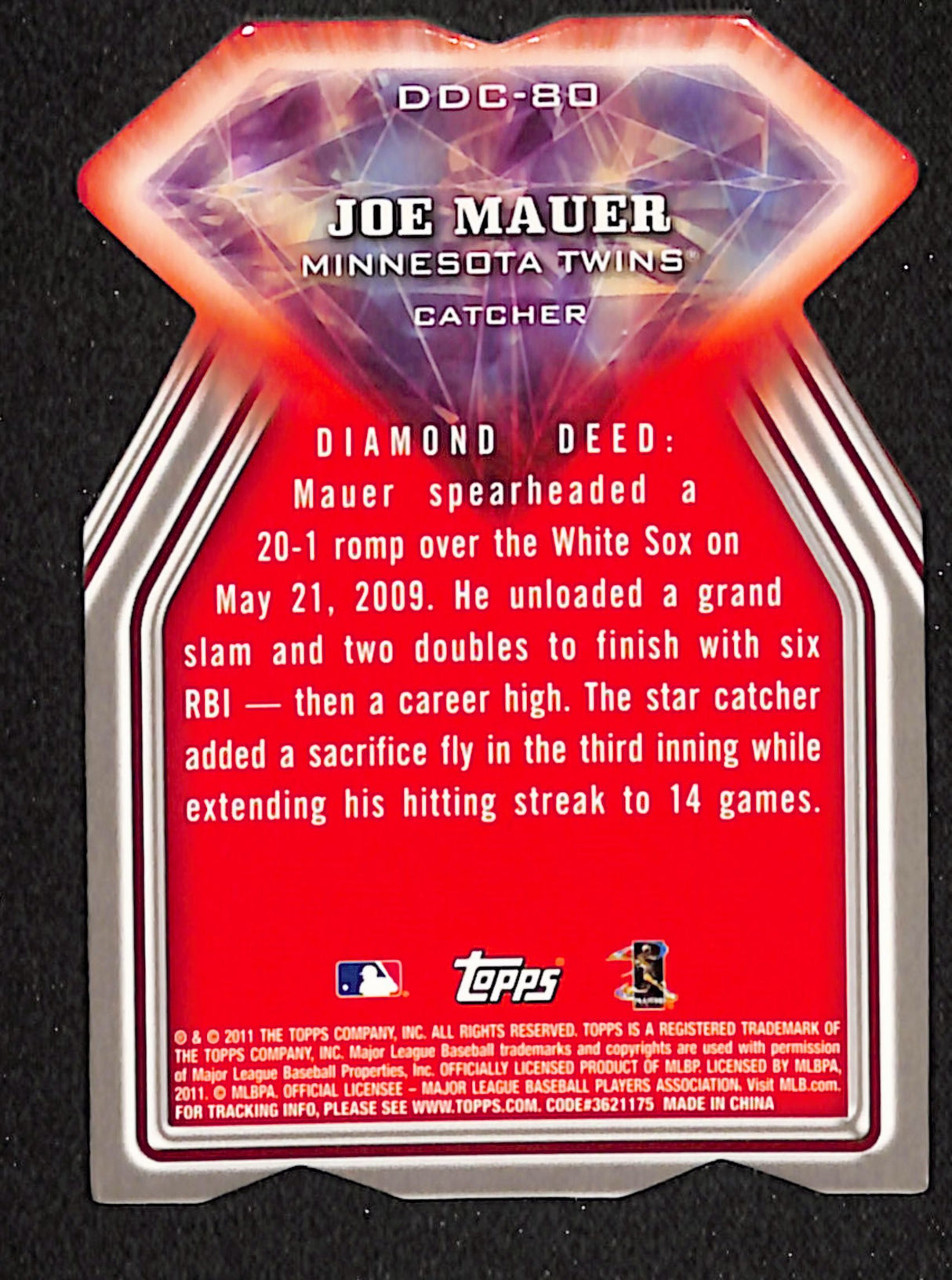 Joe Mauer 2011 Topps Diamond Die Cut #DDC-80