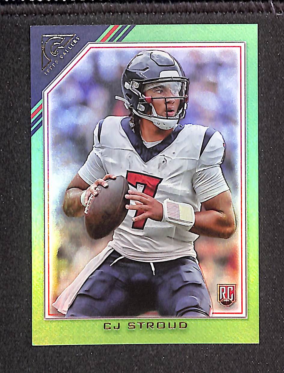 CJ Stroud 2024 Topps Composite Topps Gallery Green Rainbow Foilboard #377 /250