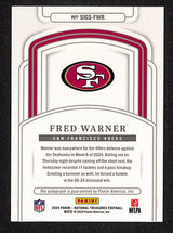 Fred Warner 2024 Panini National Treasures Signatures Gold #SIGS-FWR #/49