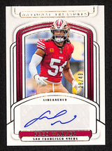 Fred Warner 2024 Panini National Treasures Signatures Gold #SIGS-FWR #/49