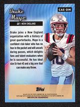 Drake Maye 2024 Topps Chrome Chrome All-Etch Green Refractor #CAE-DM #/99