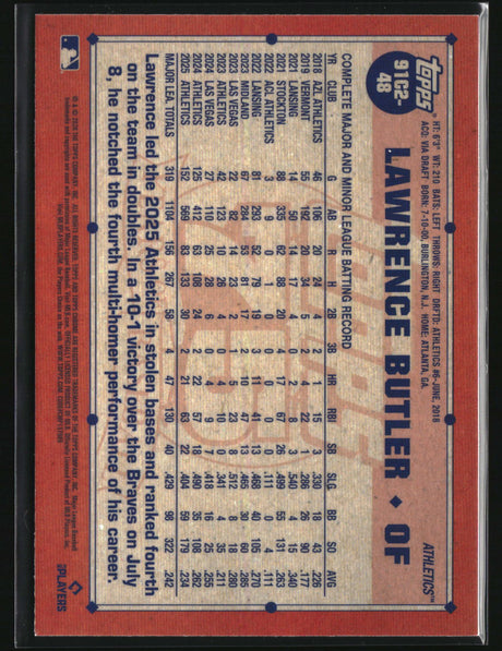 Lawrence Butler 2026 Topps Mojo Refractor #91C2-48