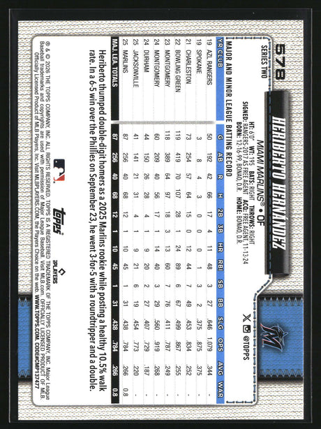 Heriberto Hernández 2026 Topps #578