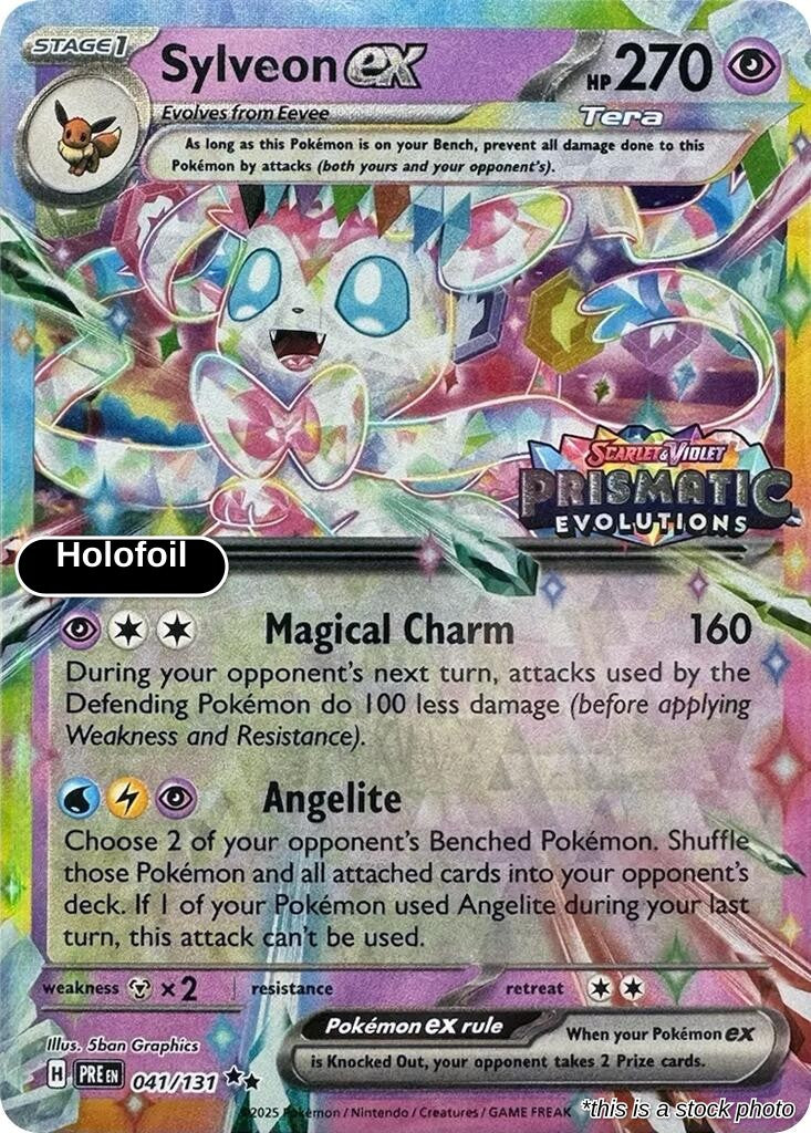 Sylveon ex - 041/131 (Prismatic Evolutions Stamp)
