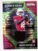 Marvin Harrison Jr. 2024 Panini Prizm Rookie Gear Neon Green Pulsar #RG-MHJ