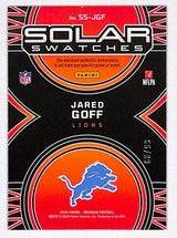 Jared Goff 2024 Panini Obsidian Solar Swatches Silver #SS-JGF #/99