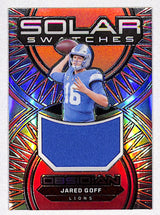 Jared Goff 2024 Panini Obsidian Solar Swatches Silver #SS-JGF #/99