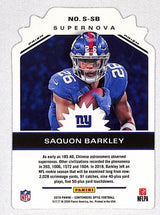 Saquon Barkley 2019 Panini Contenders Optic Supernova Die Cuts #S-SB