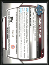 Marvin Mims 2022 Bowman UChrome Prospect Autographs Gold Lava Refractor #4 #/50