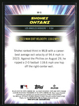 Shohei Ohtani 2024 Stadium Club Virtuosos of Velocity #VV-5