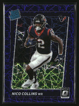 Nico Collins 2021 Donruss Optic Purple Velocity #230