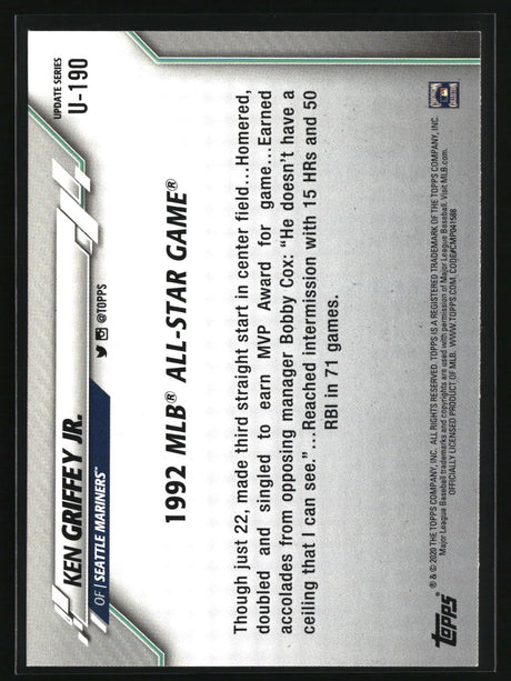 Ken Griffey Jr. 2020 Topps Update #U-190