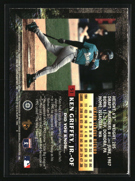 Ken Griffey Jr. 1995 Topps Embossed #51