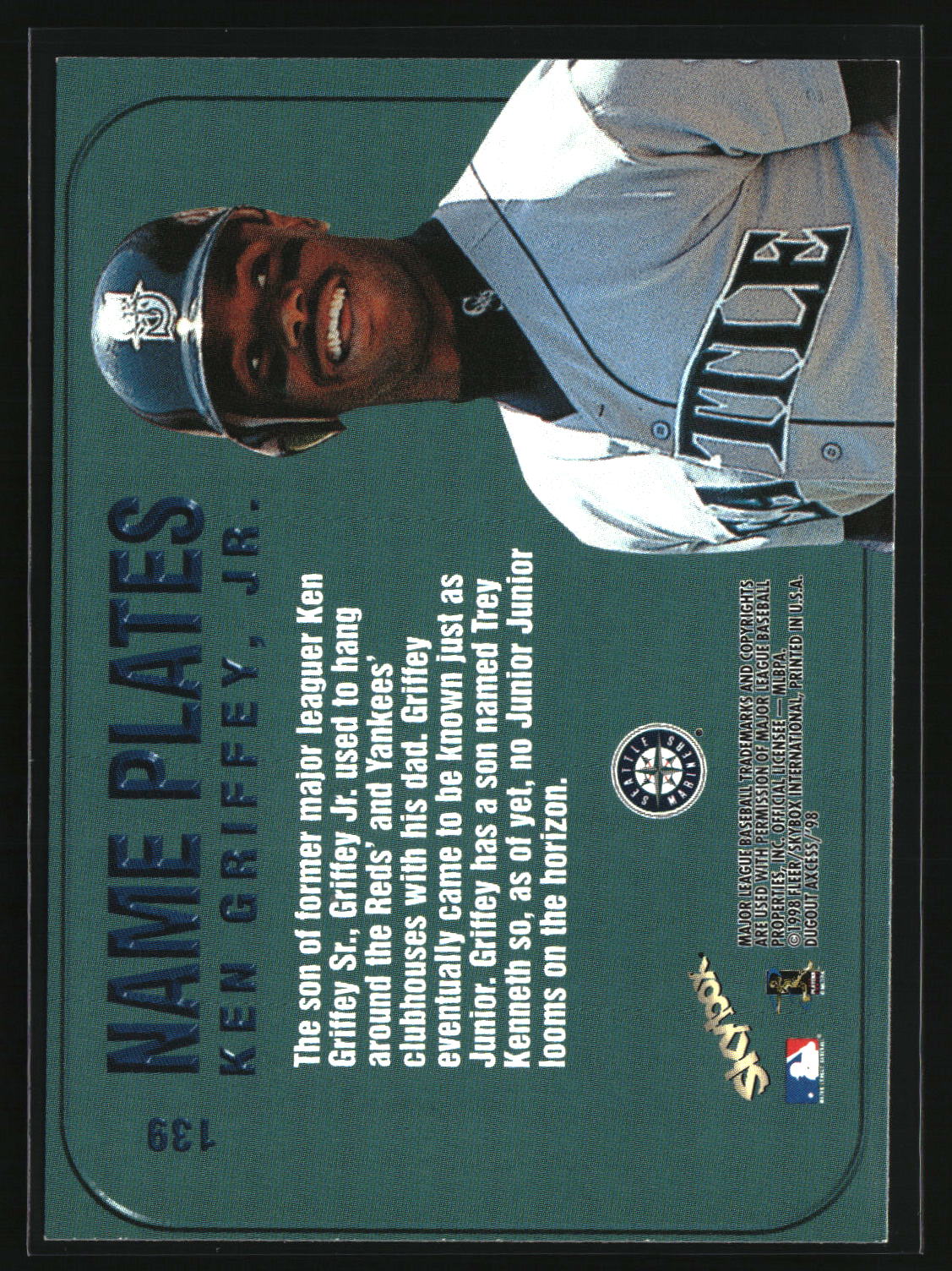 Ken Griffey Jr. 1998 SkyBox Dugout Axcess #139