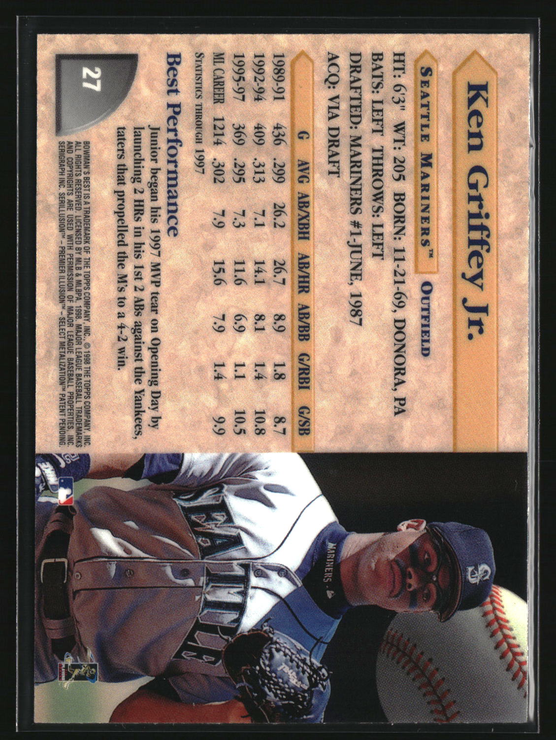 Ken Griffey Jr. 1998 Bowman's Best #27