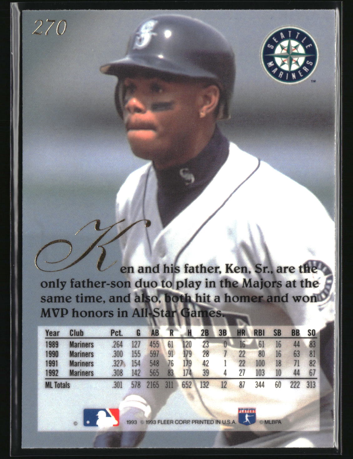Ken Griffey, Jr. 1993 Flair #270