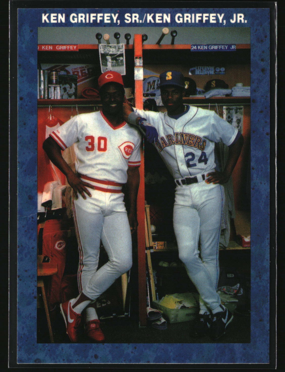 Ken Griffey, Sr. / Ken Griffey, Jr. 1990 Blue Border (unlicensed) #NNO