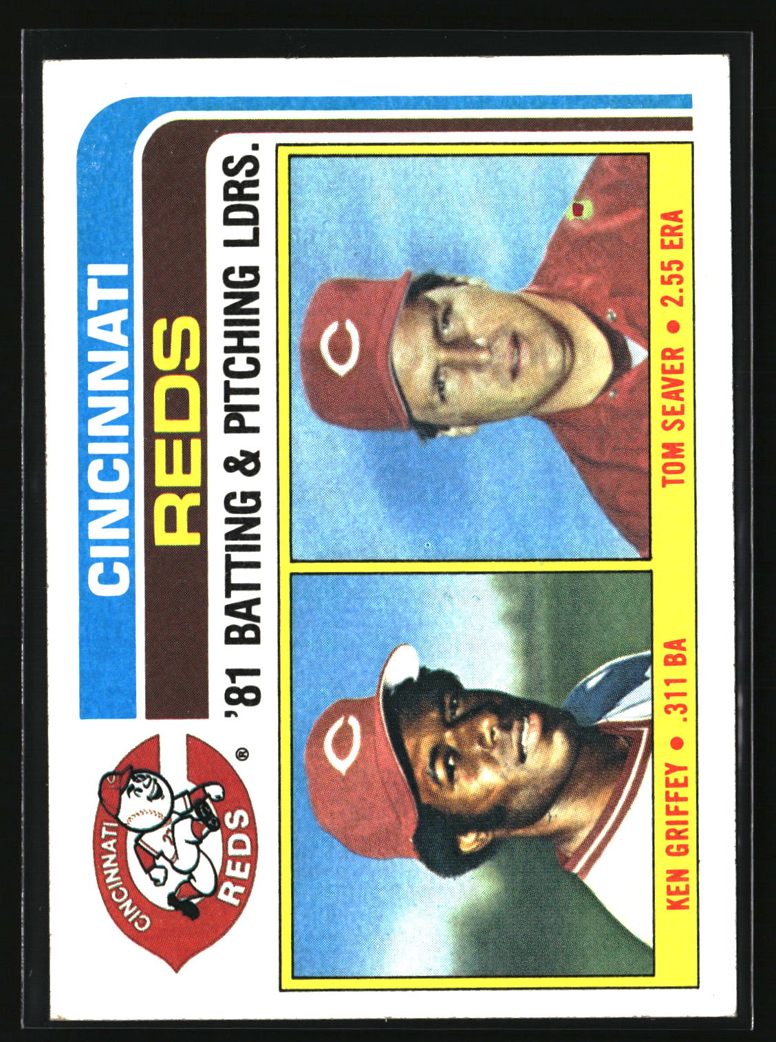 Reds Leaders / Checklist (Ken Griffey / Tom Seaver) 1982 Topps #756
