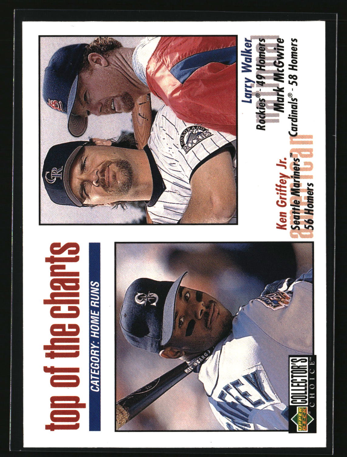 Mark McGwire / Ken Griffey Jr. / Larry Walker 1998 Collector's Choice #254