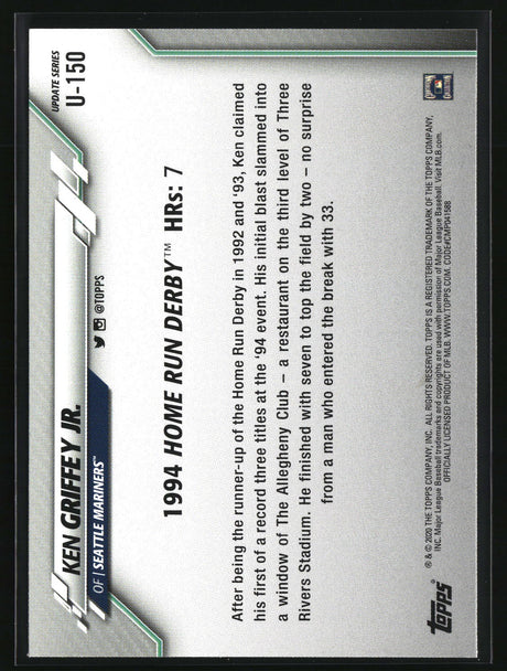 Ken Griffey Jr. 2020 Topps Update #U-150
