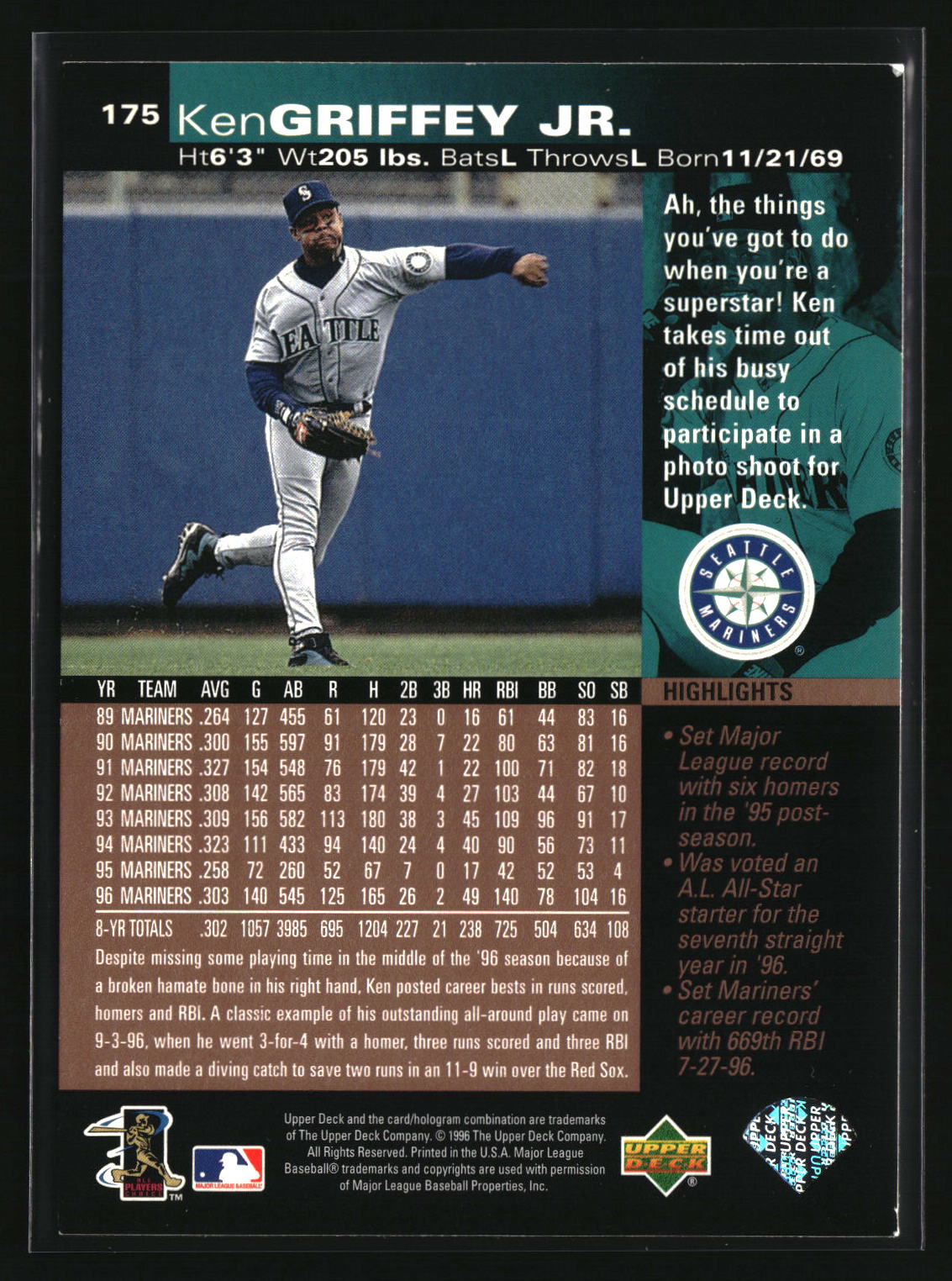 Ken Griffey Jr. 1997 Upper Deck #175