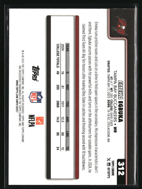 Emeka Egbuka 2025 Topps Chrome #312