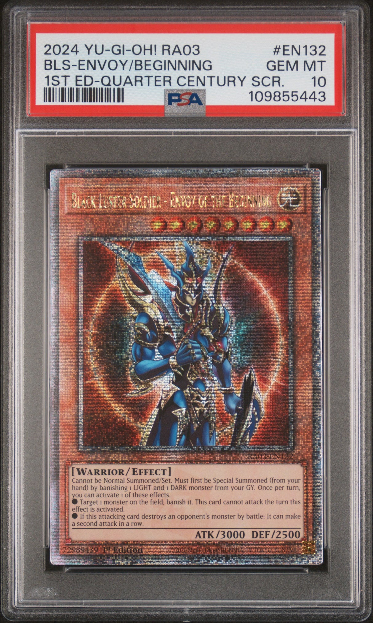 Black Luster Soldier Quarter Century Bonanza #RA03-EN132 PSA 10