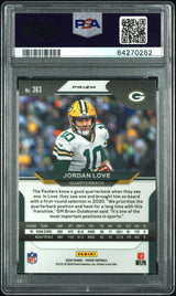 Jordan Love 2020 Panini Prizm Prizm Lazer #363 PSA 10