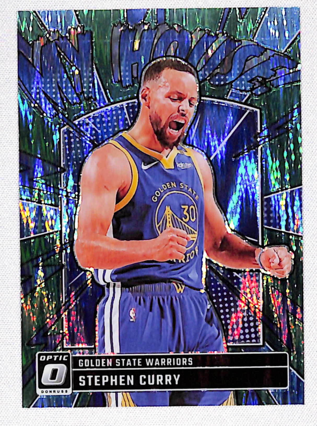 Stephen Curry 2024-25 Donruss Optic My House Green Shock #17 #/149
