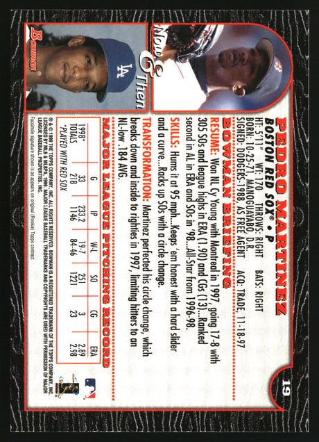 Pedro Martinez 1999 Bowman #19