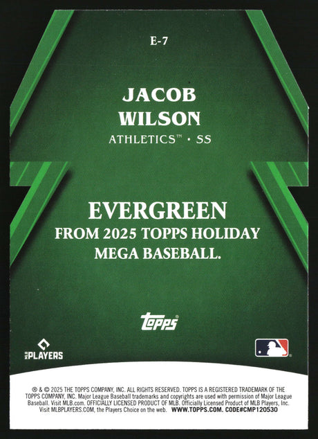 Jacob Wilson 2025 Topps Holiday Evergreen #E-7